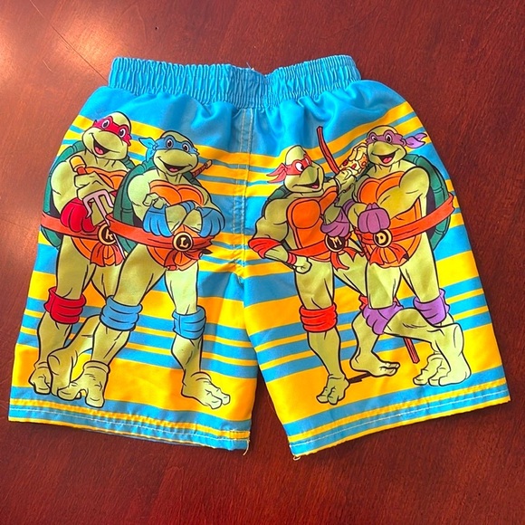 NWOT Nickelodeon Teenage Mutant Ninja Turtles Colorful Boys Swim Trunks Cartoon - Picture 6 of 12
